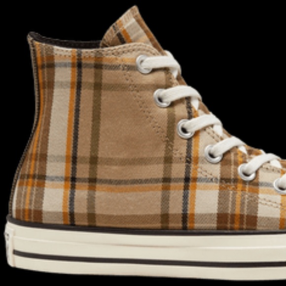 New Converse Chuck Taylor All Star Hi Plaid Sneakers - Picture 4 of 5